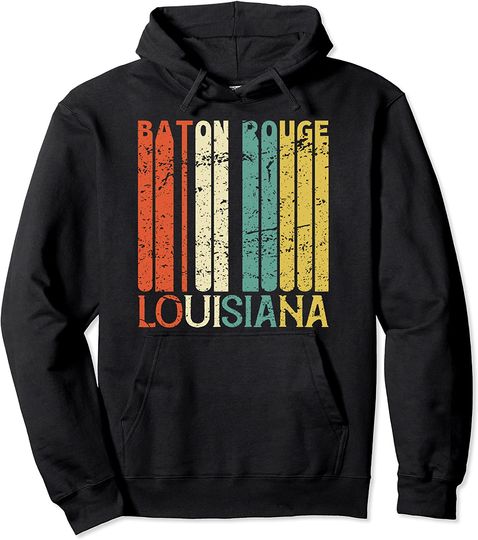 Discover Retro Baton Rouge Residents State Louisiana Pullover Hoodie