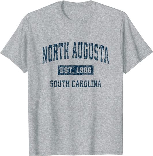 Discover North Augusta South Carolina SC Vintage Sports Design Navy T-Shirt