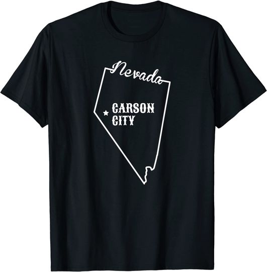 Discover Carson City Nevada Vacation Souvenir State Pride Art NV Gift T-Shirt