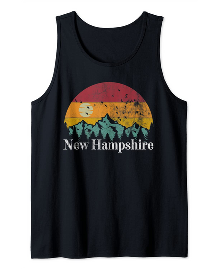 Discover New Hampshire 70s 80s Vintage Mountain Ski Hiking Camp Tank Top