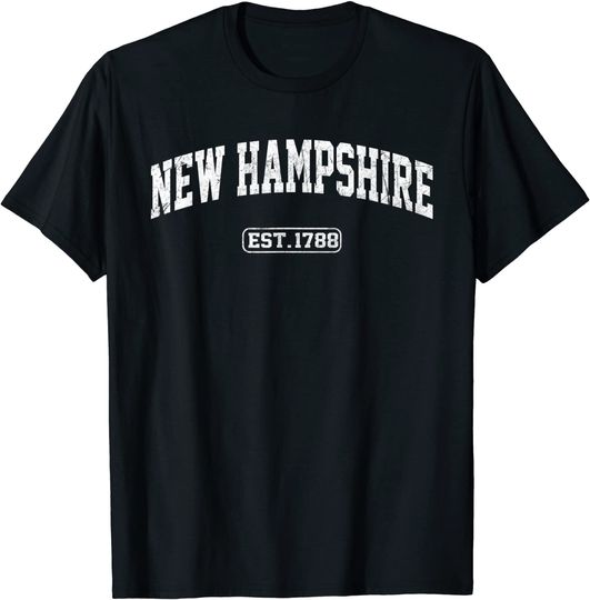 Discover New Hampshire Vintage State Athletic Style T-Shirt