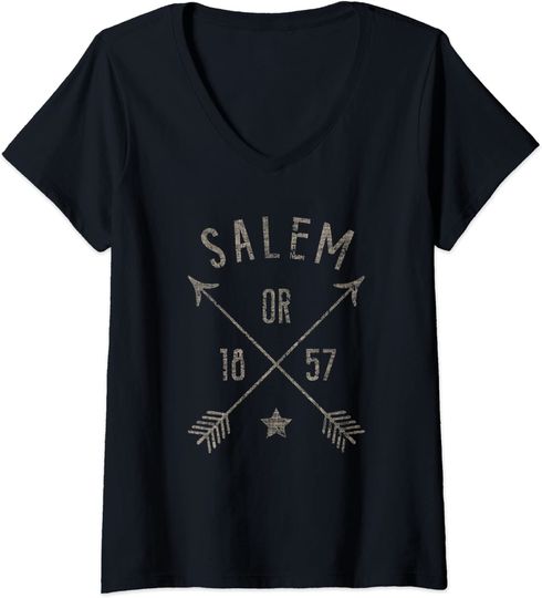 Discover Salem Oregon Retro Vintage Distressed T Shirt