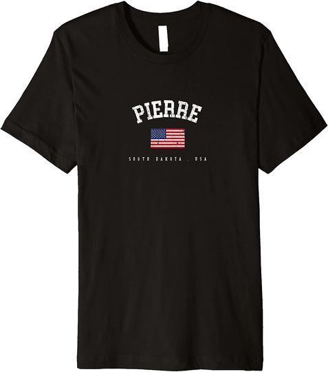 Discover Pierre Retro American Flag T Shirt