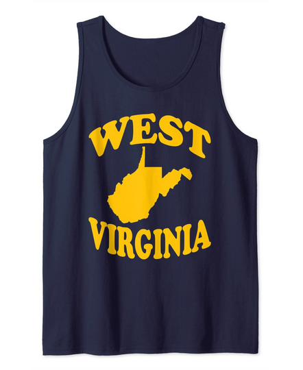 Discover West Virginia State Map Country Roads Tank Top