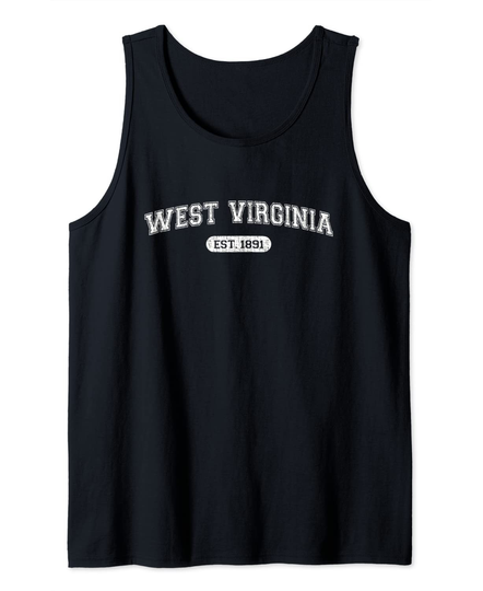 Discover Style West Virginia 1891 Distressed Tank Top