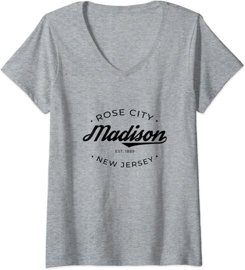 Discover Madison New Jersey Rose City V Neck T Shirt