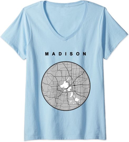 Discover Madison City Map Art Madison Wisconsin Map T Shirt