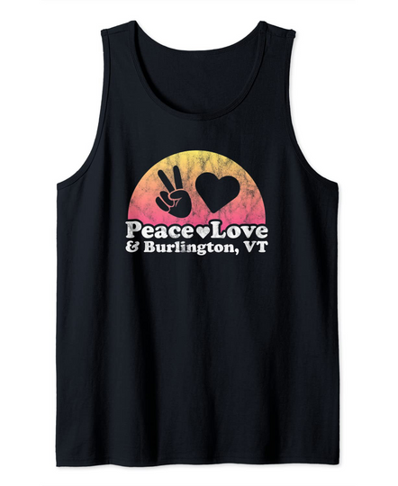 Discover Peace Love and Burlington Vermont Tank Top