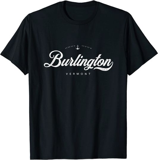 Discover Burlington Vermont Vintage Retro T-Shirt