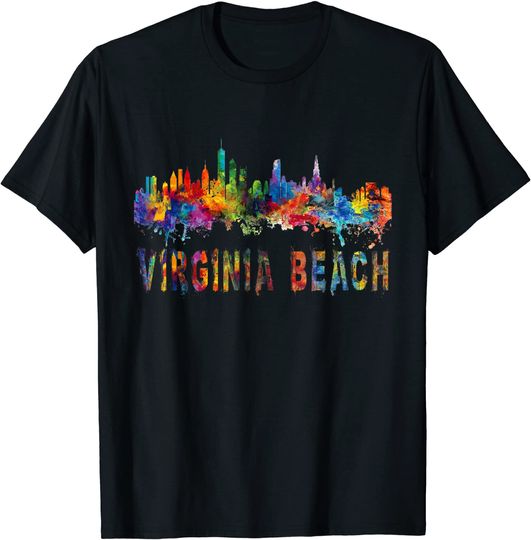 Discover Virginia Beach Retro Watercolor T-Shirt