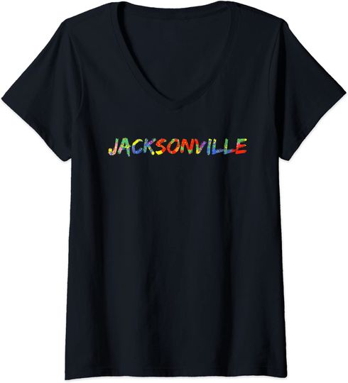Discover Colorful Rainbow Florida Artwork City Pride Jacksonville T Shirt