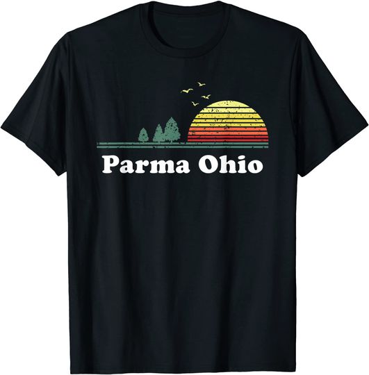 Discover Vintage Parma, Ohio Sunset Souvenir Print T-Shirt