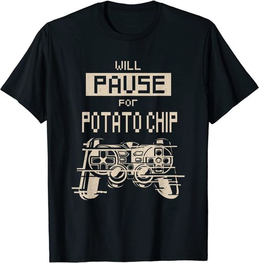Discover Will Pause for Potato Chip Gamer T-Shirt