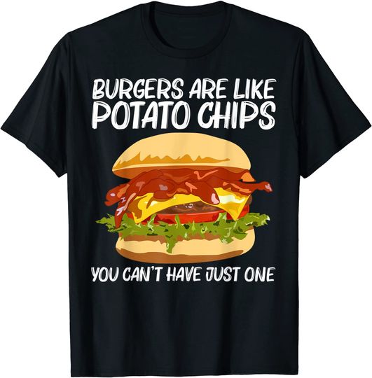 Discover Best Burger Design Hamburger Potato Chips Lovers T-Shirt