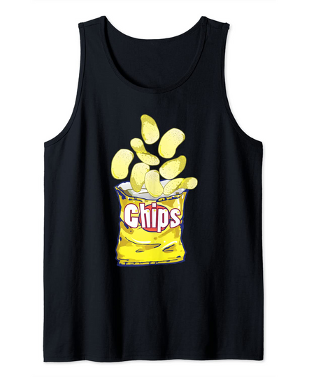 Discover Game Day Potato Chips Long Tank Top