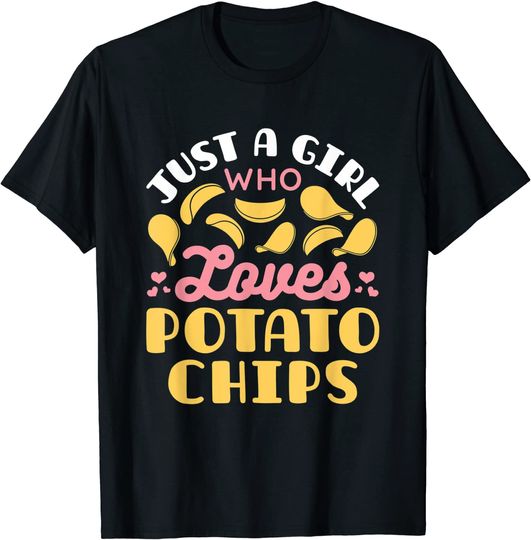 Discover Just a Girl Who Loves Potato Chips T-Shirt