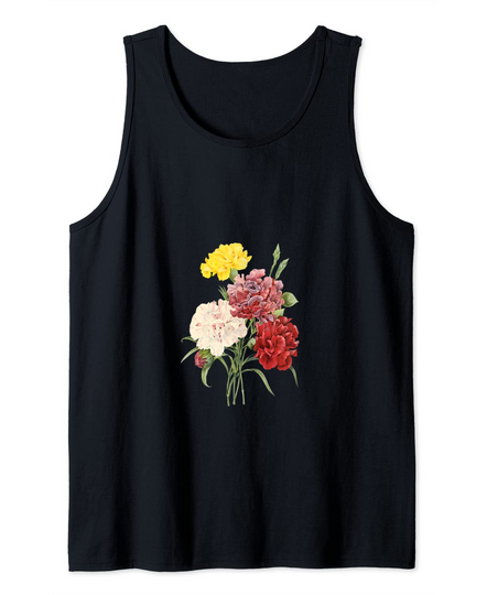 Discover Florals Pink Red and Yellow Carnation Flowers Tank Top