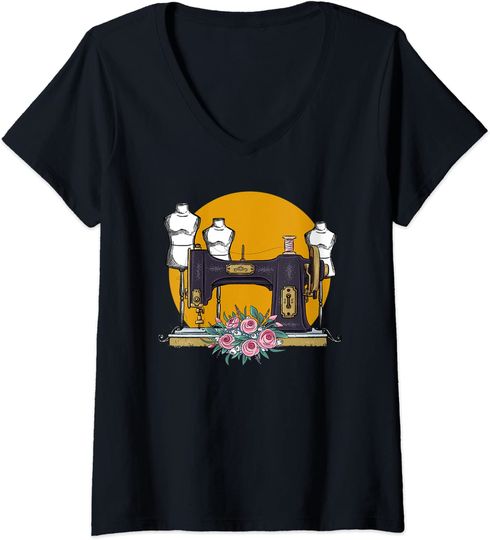 Discover Sewing Handcraft Flower Floral Sewing Machine T Shirt