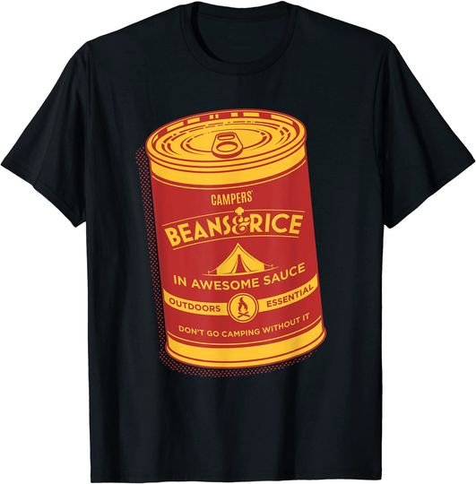 Discover Beans & Rice Tin Can Camping T-Shirt