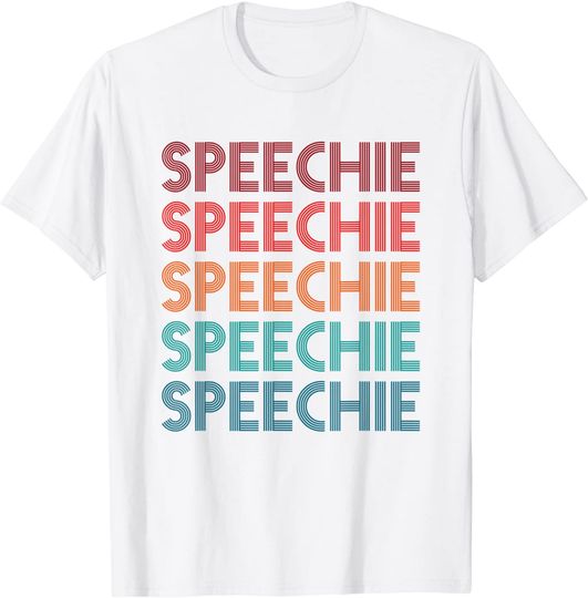 Discover Speechie Retro Repeating T Shirt
