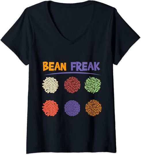 Discover Bean Freak Paleo Vegetarian Vegans Women Men V-Neck T-Shirt