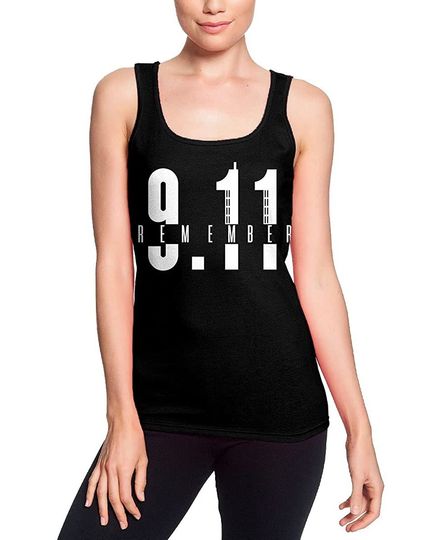 Discover Remember 9/11-20th Anniversary NYC Twin Towers Junior's Tank Top