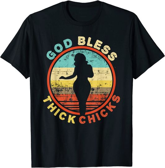 Discover God Bless Thick Chicks Funny Thick Women Girl Christmas T-Shirt