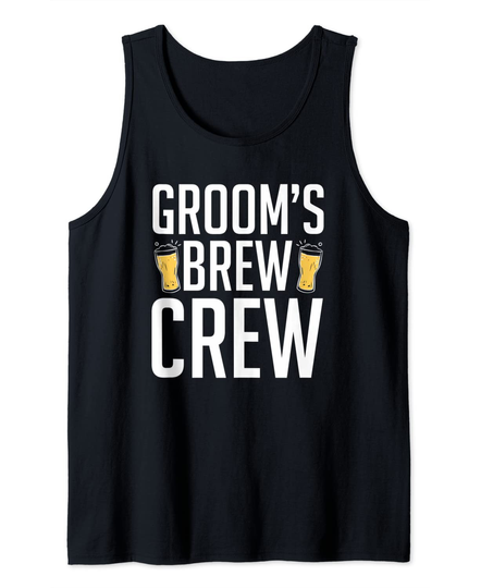 Discover Groom's Brew Crew Groomsmen Bachelor Party Tank Top