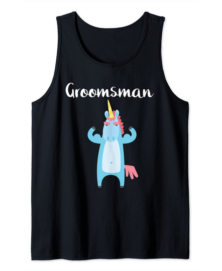 Discover Groomsman Unicorn Outfit Bachelor Party Tank Top