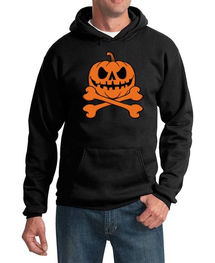 Discover Halloween Pumpkin Skeleton Hoodie