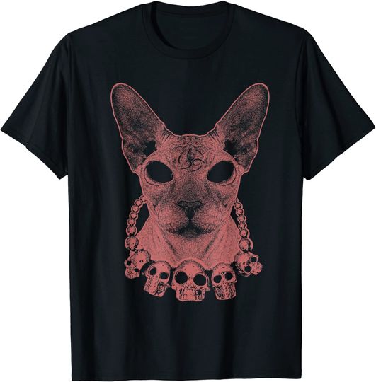 Discover Alternative Clothes Aesthetic Goth Occult Sphynx Cat T Shirt