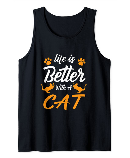 Discover Life Is Better with a Cat Tank Top