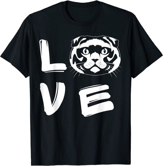 Discover Love Scottish Fold Cat T Shirt