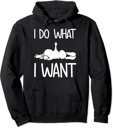 Discover I Do What I Want Rabbit Pullover Hoodie