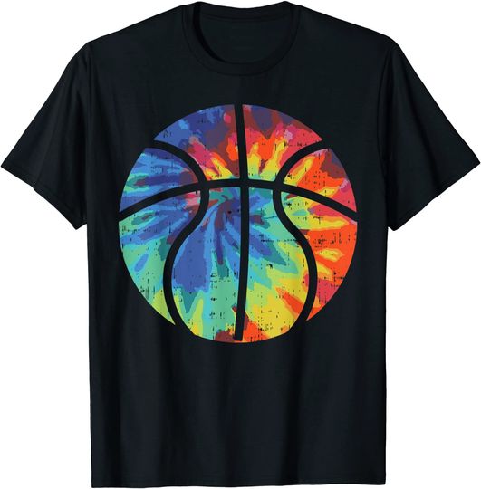 Discover Basketball Tie Dye Vintage Retro Psychedelic Hippie T Shirt