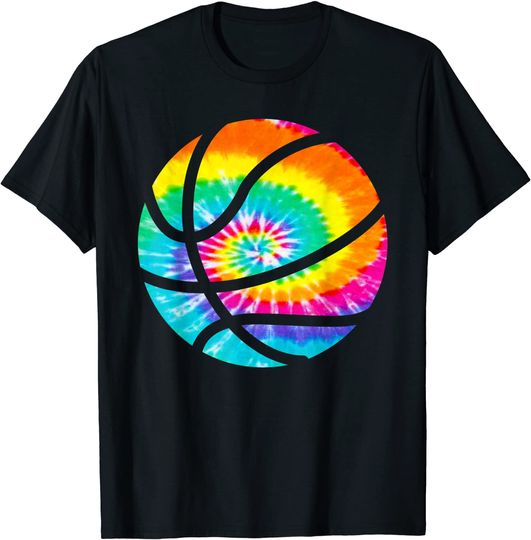 Discover Basketball Tie Dye Rainbow Trippy Hippie T Shirt