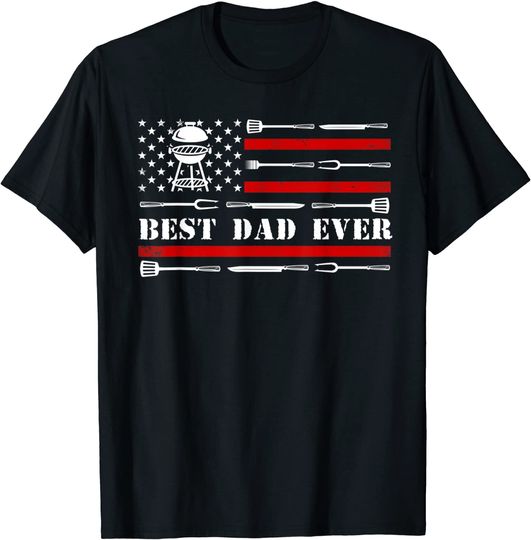 Discover Mens BBQ Grill Grilling Best Dad Ever T Shirt