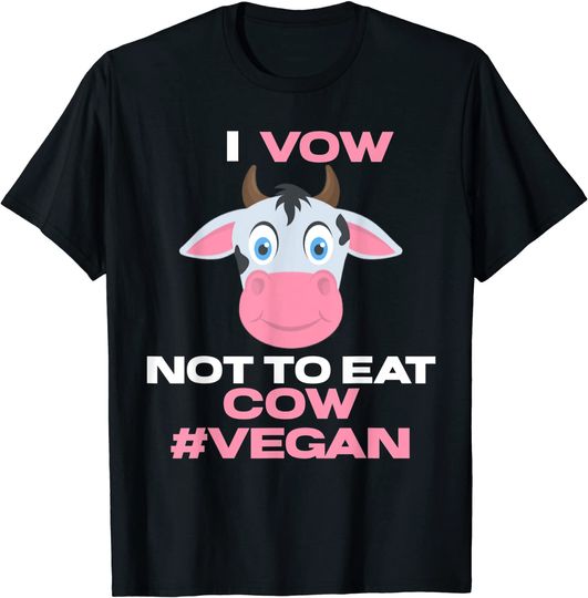 Discover I Vow Not To Eat Cow Vegan Rhyme T-Shirt