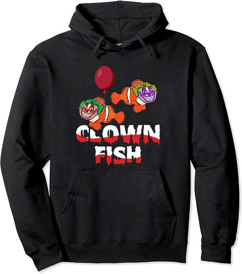 Discover Scary Clown Fish Creepy Smile Horror Gift Pullover Hoodie