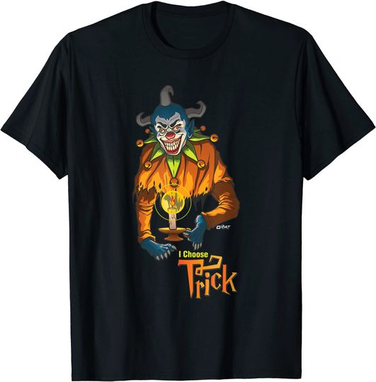 Discover I Choose Trick Scary Clown T-Shirt