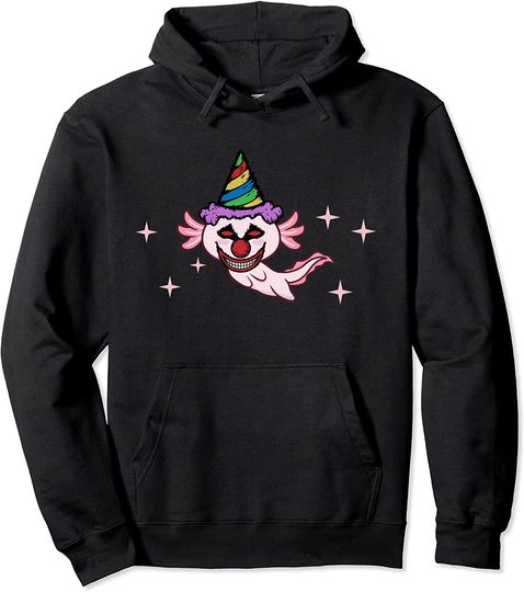 Discover Halloween Axolotl Scary Clown Graphic Art Pullover Hoodie