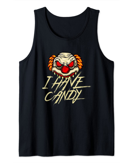 Discover I Have Candy Clown Horror Graphic Tank Top