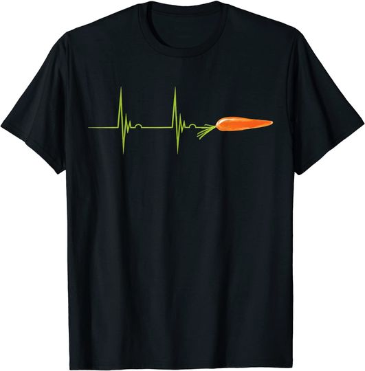 Discover Carrot Heartbeat Vegetable Plant T-Shirt