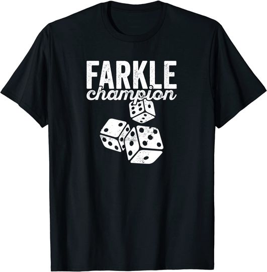 Discover Farkle Champion Dice Board Game Night T Shirt