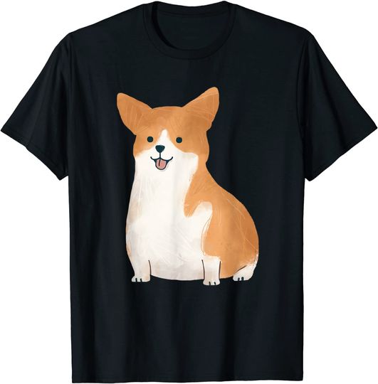 Discover Pembroke Welsh Corgi Dog Watercolor T-Shirt