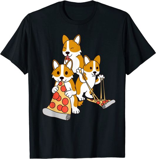 Discover Pizza Corgi Dog T-Shirt