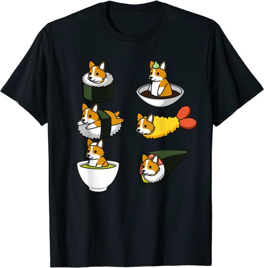 Discover Japanese Food Corgi Dog T-Shirt