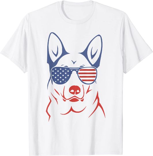 Discover German Shepherd Patriotic American Flag Dog T Shirt