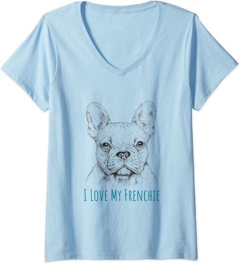 Discover I love My Frenchie Graphic French Bulldog T Shirt