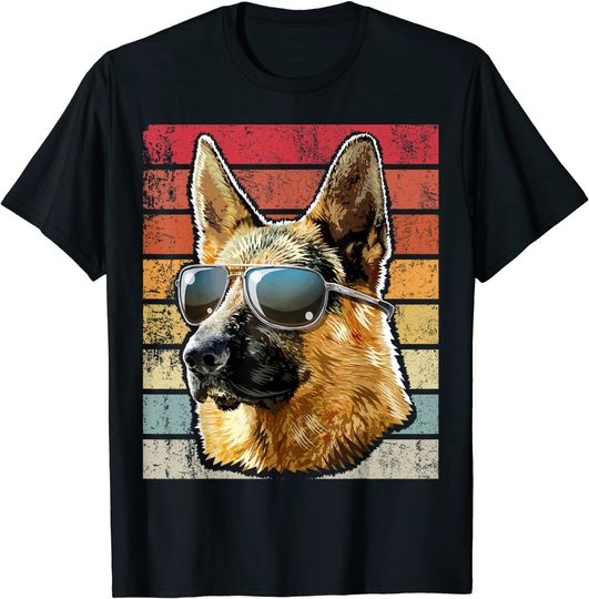 Discover Retro Vintage German Shepherd Dog T Shirt